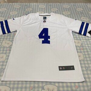 Dallas Cowboys White Jersey Prescott No. 4